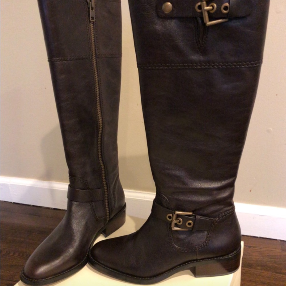 Authentic Coach Brown leather riding boot